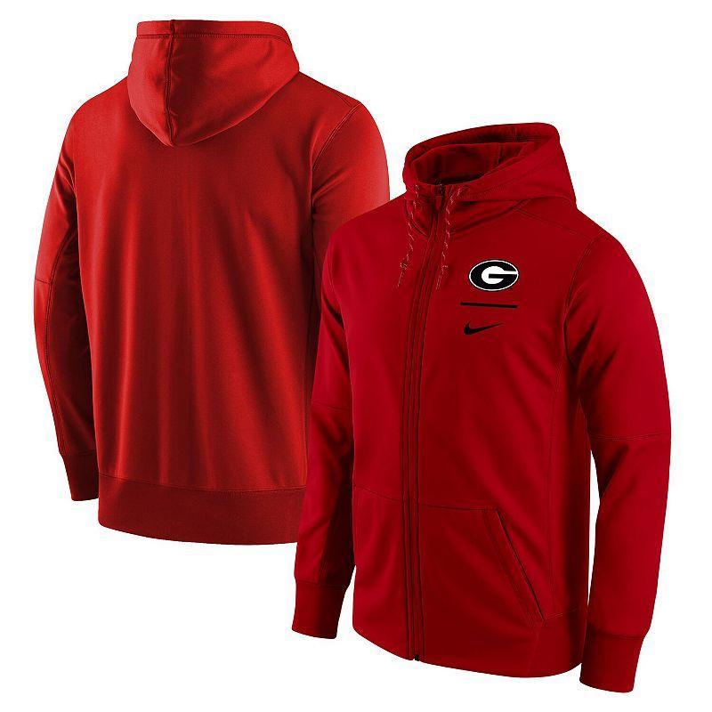 Mens Nike Georgia Bulldogs Logo Stack Therma Performance Full-Zip Hoodie Product Image