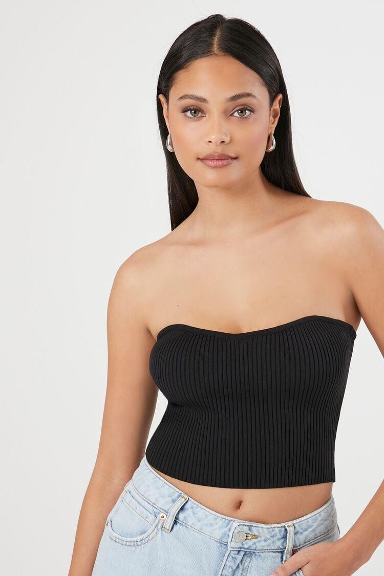 Sweater-Knit Cropped Tube Top | Forever 21 Product Image