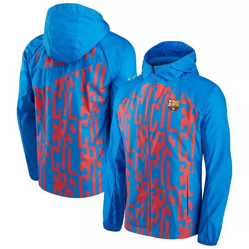 Mens Nike Blue Barcelona Awf Raglan Full-Zip Jacket Product Image