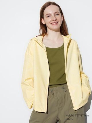 Womens Pocketable Uv Protection Parka with Water-Repellent Yellow 2XL UNIQLO US Product Image