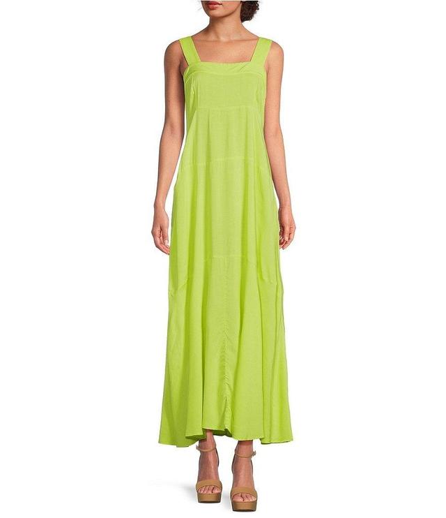 Vince Camuto Square Neck Sleeveless Shift Maxi Dress Product Image