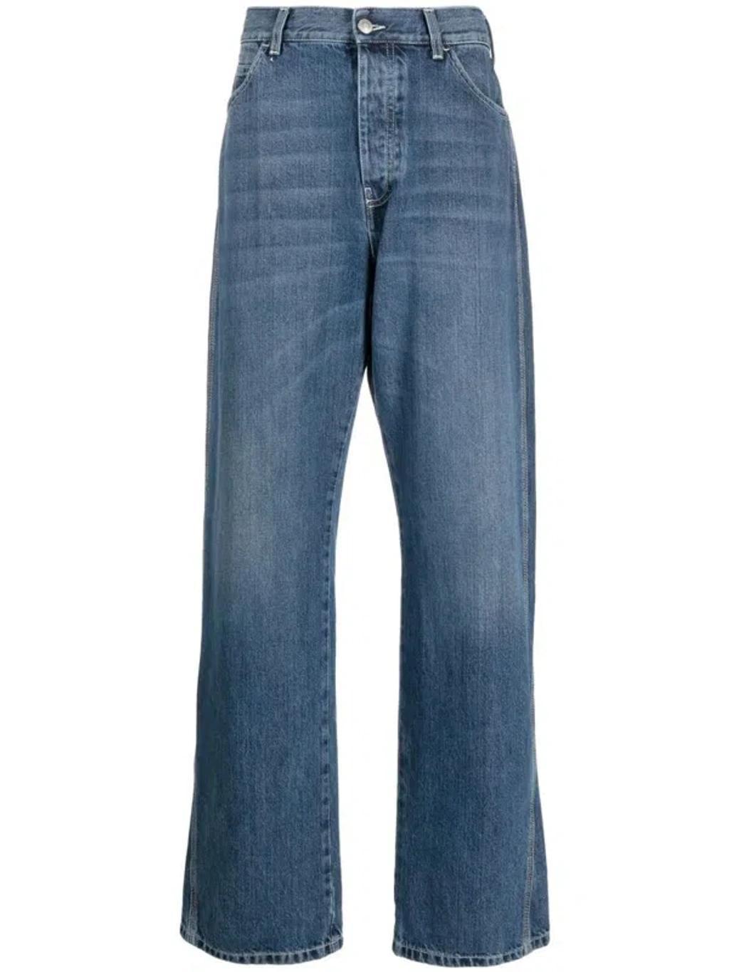 Workwear Denim Jeans In Blue Product Image