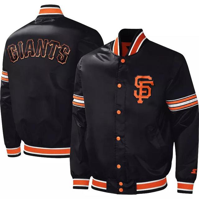 Mens Starter San Francisco Giants Midfield Satin Full-Snap Varsity Jacket Product Image