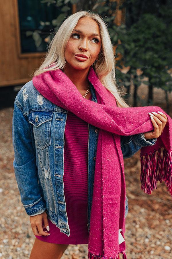 Keeping Cozy Scarf In Violet Product Image