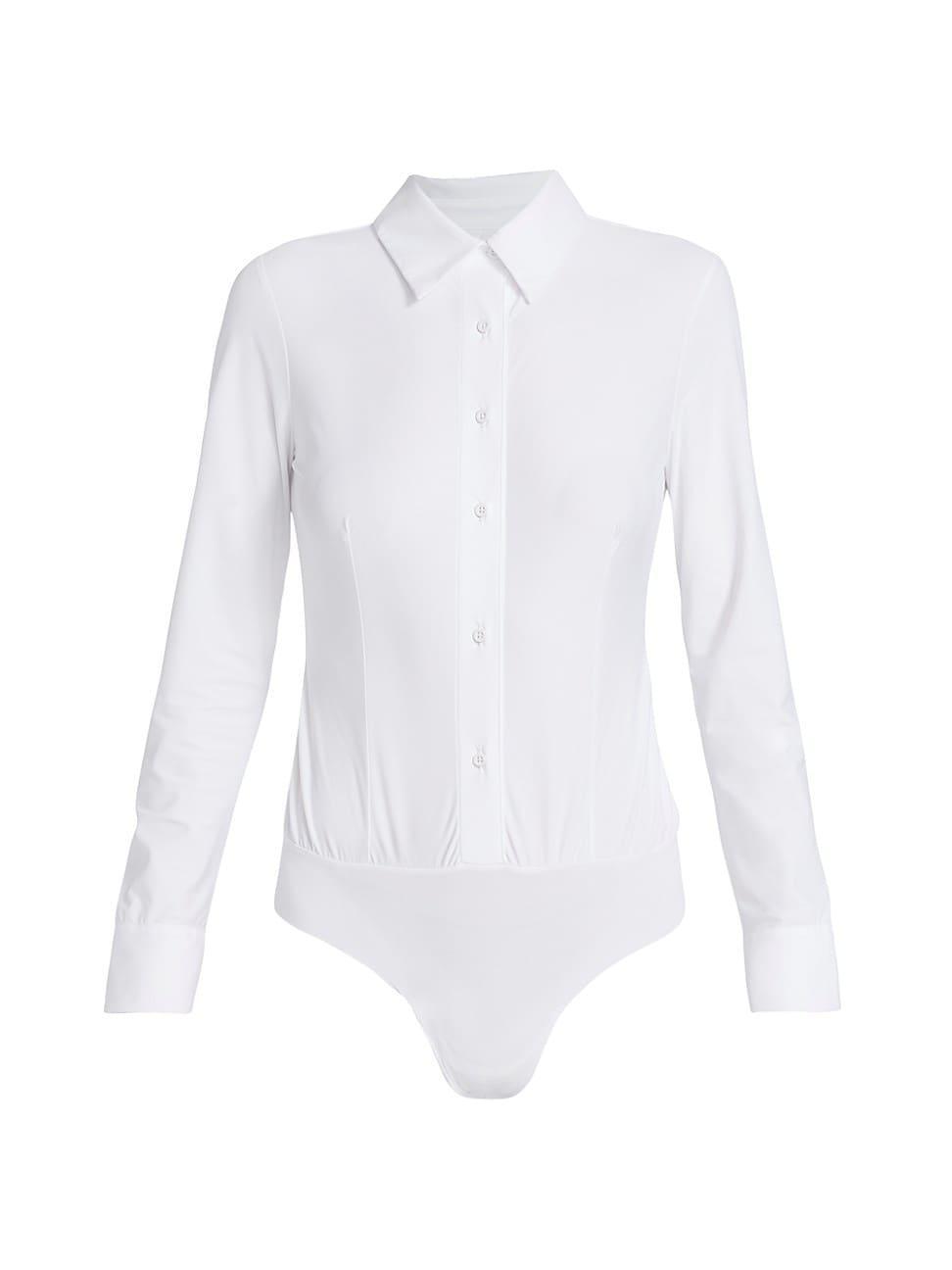 Womens Classic Oxford Shirt Bodysuit Product Image