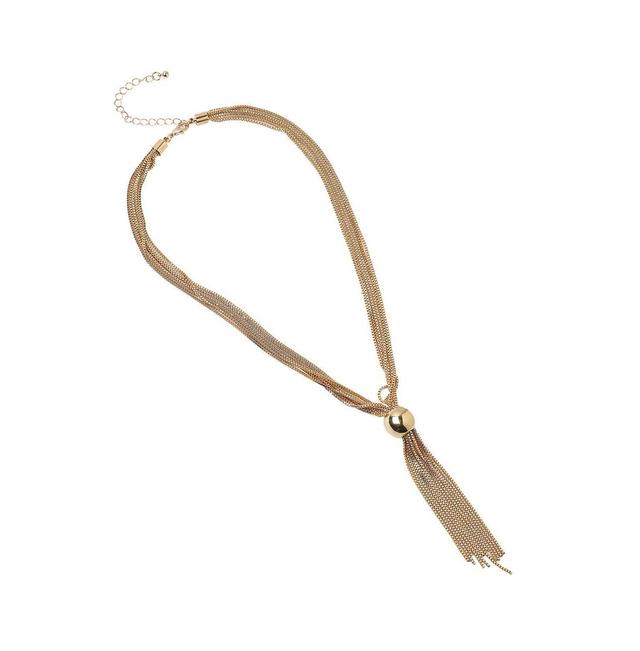 Sohi Womens The Ballchain Lariat Necklace Product Image