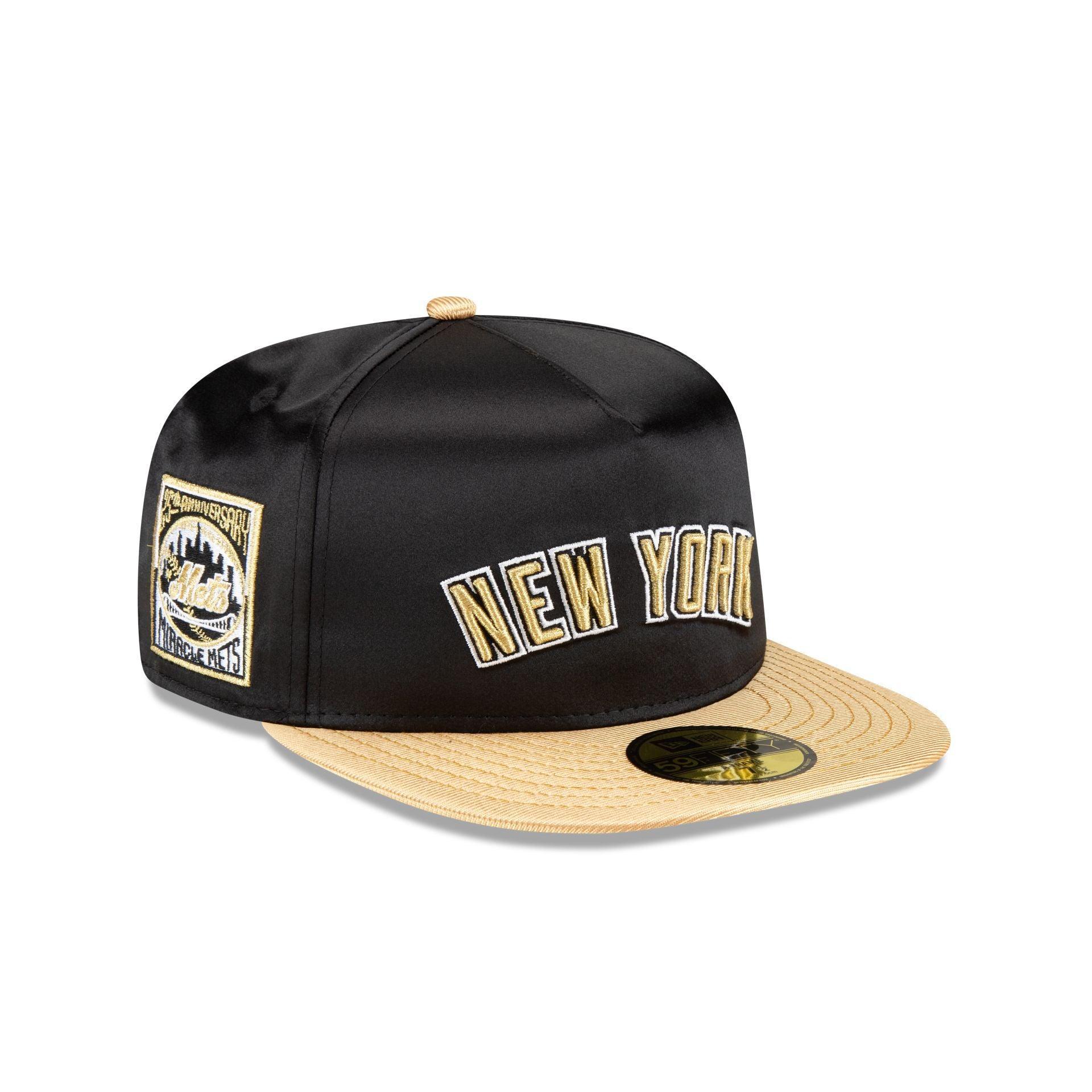 New York Mets Metallic Gold 59FIFTY A-Frame Fitted Hat Male Product Image