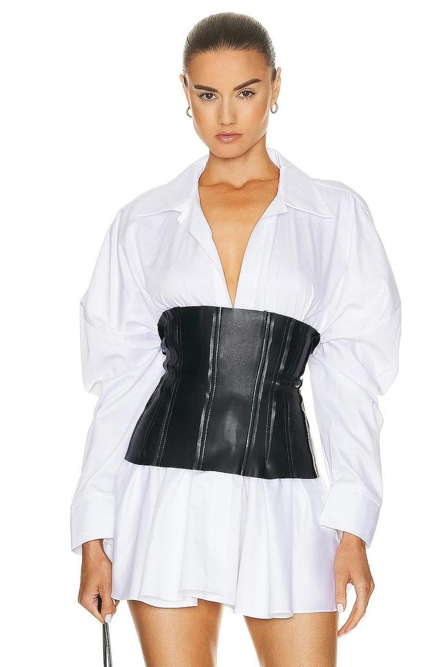 Grace Strapless Vegan Leather Corset Product Image