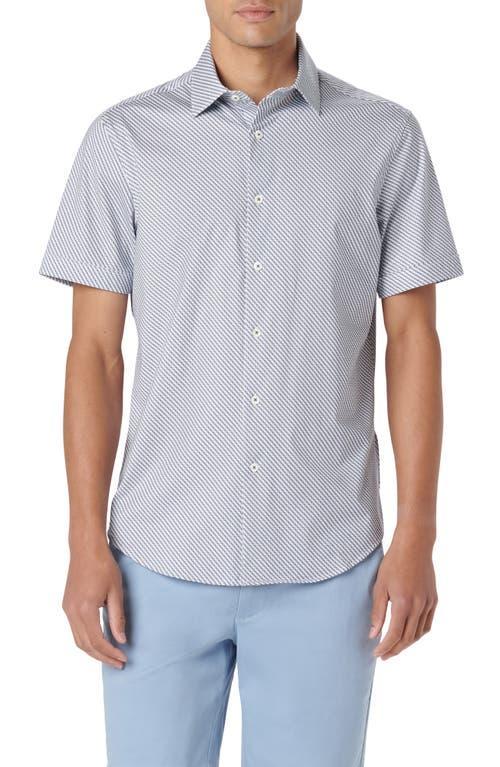 Bugatchi Miles OoohCotton Geometric Short Sleeve Button-Up Shirt Product Image