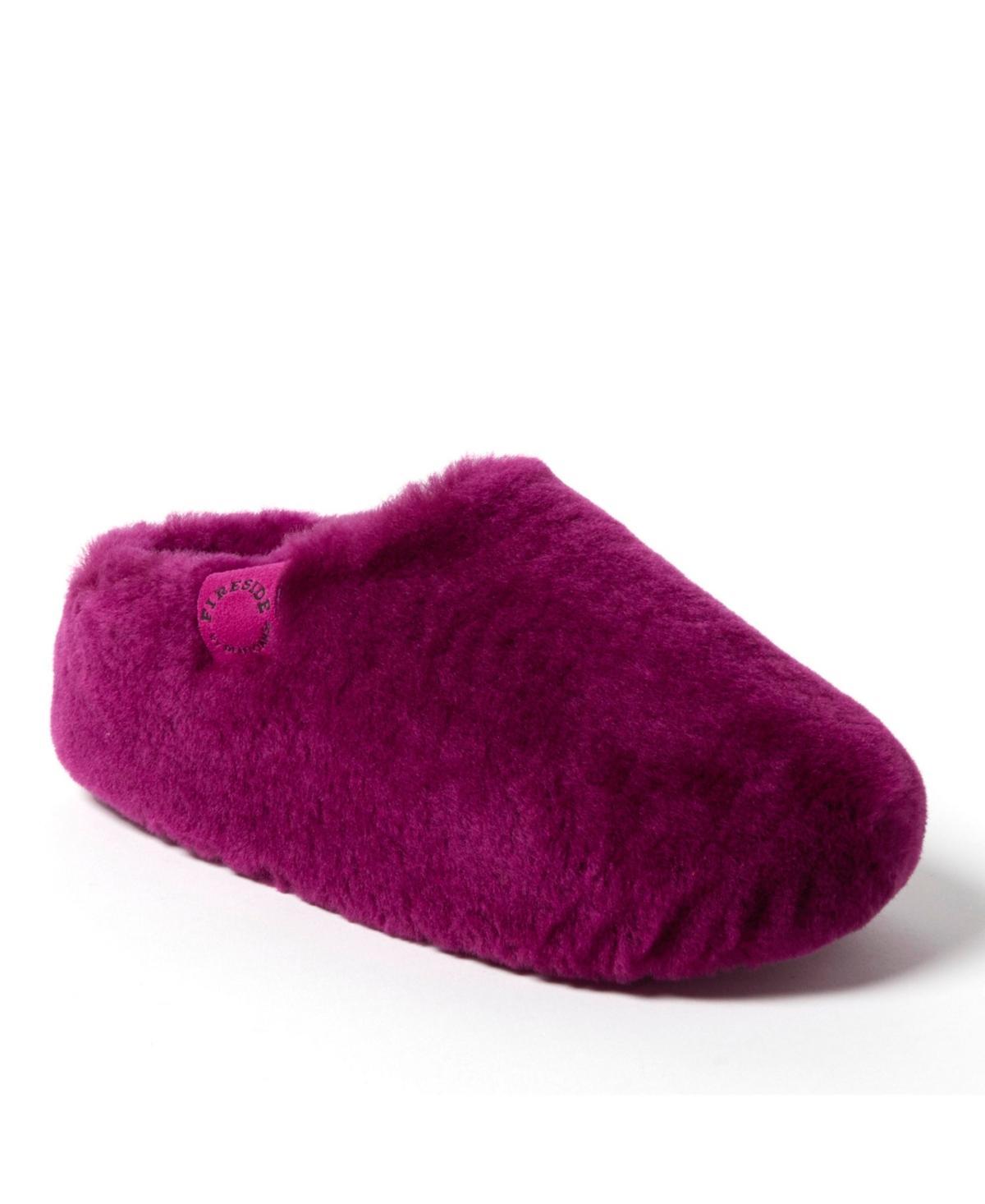 Dearfoams Fireside by Womens Maryboro Genuine Shearling Platform Fuzzy Clog Slipper Product Image