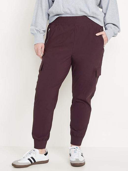 High-Waisted SleekTech Cargo Joggers Product Image