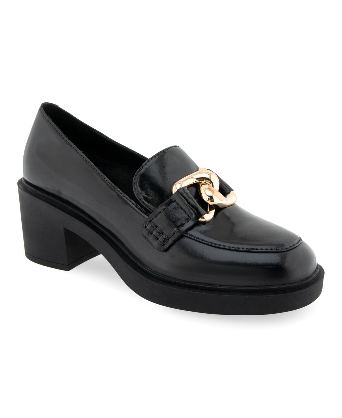 Aerosoles Womens Gibbon Block Heel Loafer Product Image