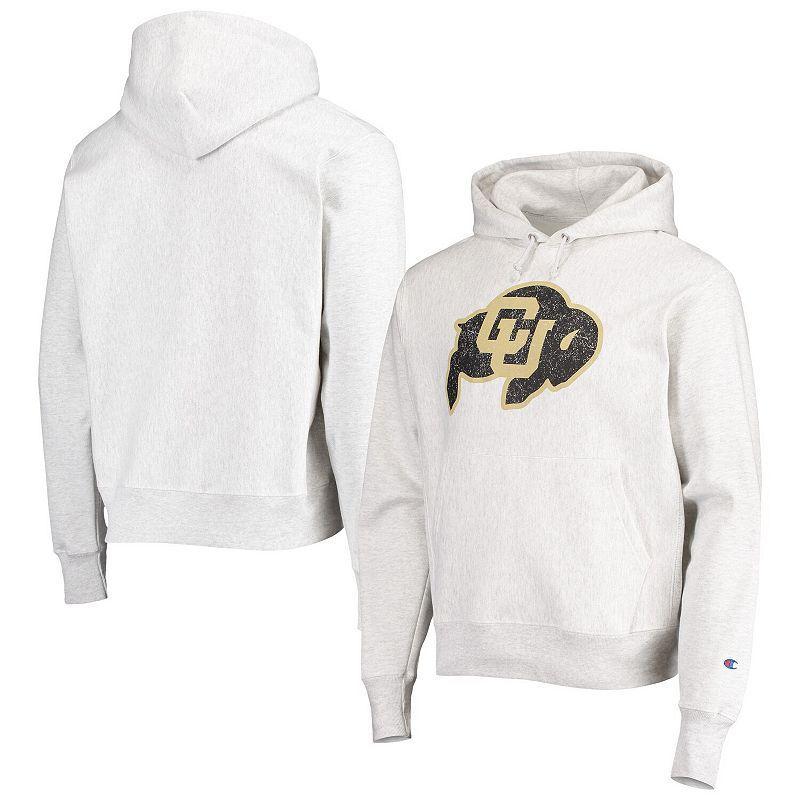 Mens Champion Heathered Gray Colorado Buffaloes Team Vault Logo Reverse Weave Pullover Hoodie Product Image