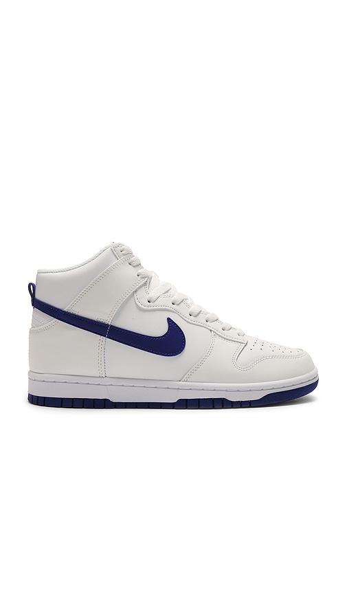 NIKE Dunk Hi Retro Sneaker In White  Concord  & Summit White Product Image