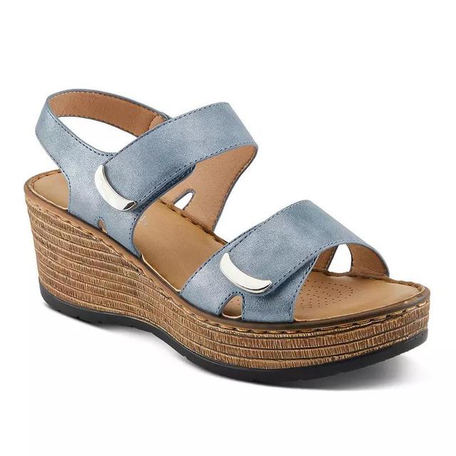 Patrizia Woodrow Womens Wedge Sandals Blue Product Image