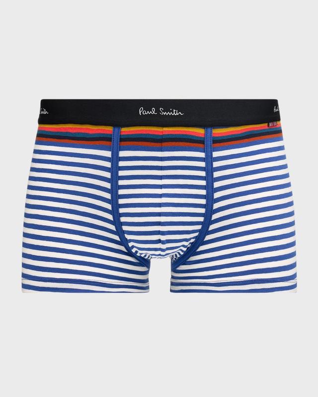 Mens Bright Stripe Cotton-Stretch Trunks Product Image