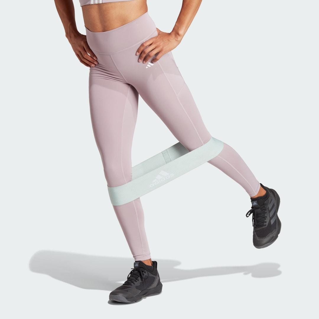 adidas OPTIME STASH HR 1/1 LEGGINGS Aurora Black 2XS Womens Product Image