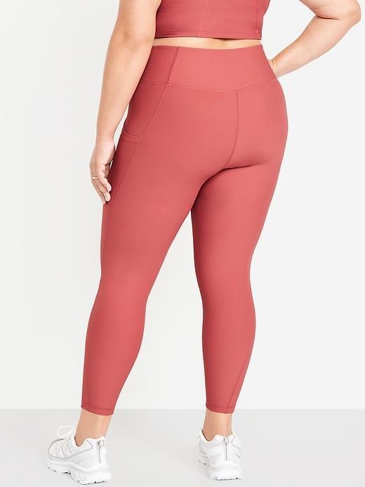 High-Waisted PowerSoft Ribbed Leggings Product Image