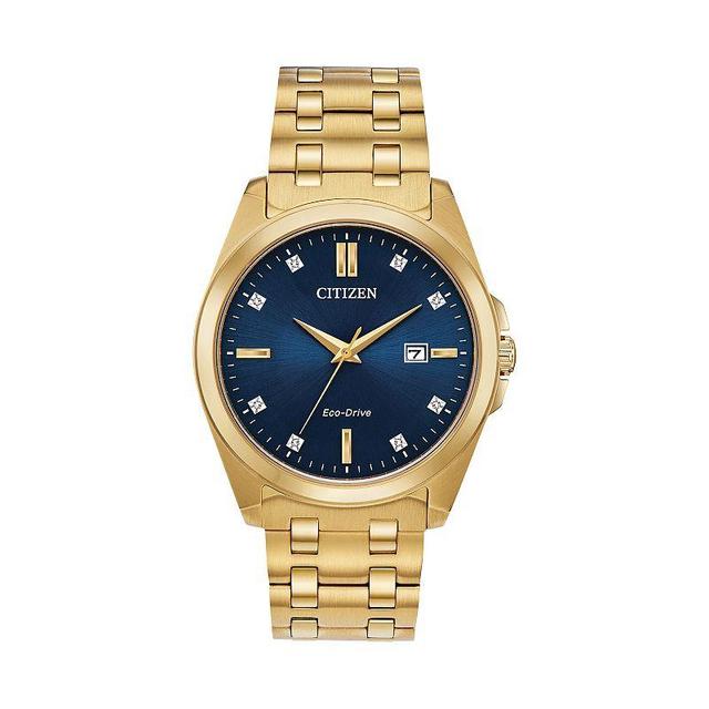 Men's Citizen Eco-DriveÂ® Corso Gold-Tone Watch with Silver-Tone Dial (Model: Bm7492-57A) Product Image