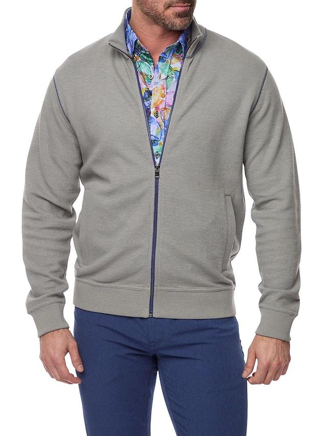 Mens Moser Cotton Knit Zip Sweater Product Image