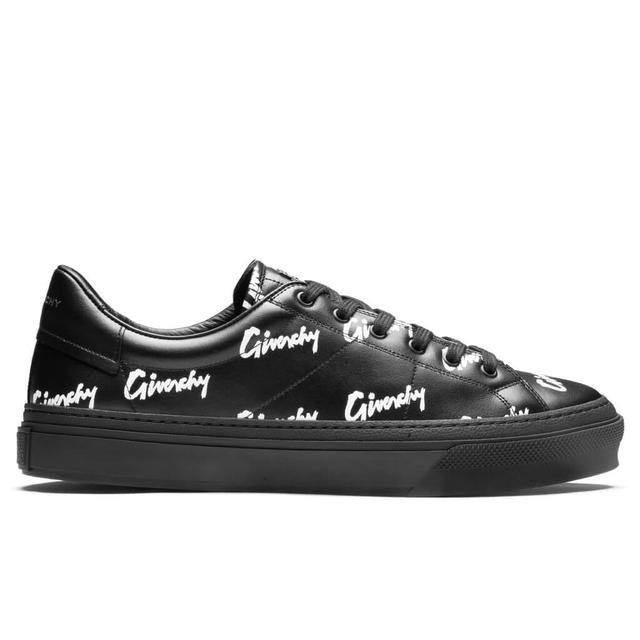 Printed Leather City Sport Sneakers - Black/White Male Product Image