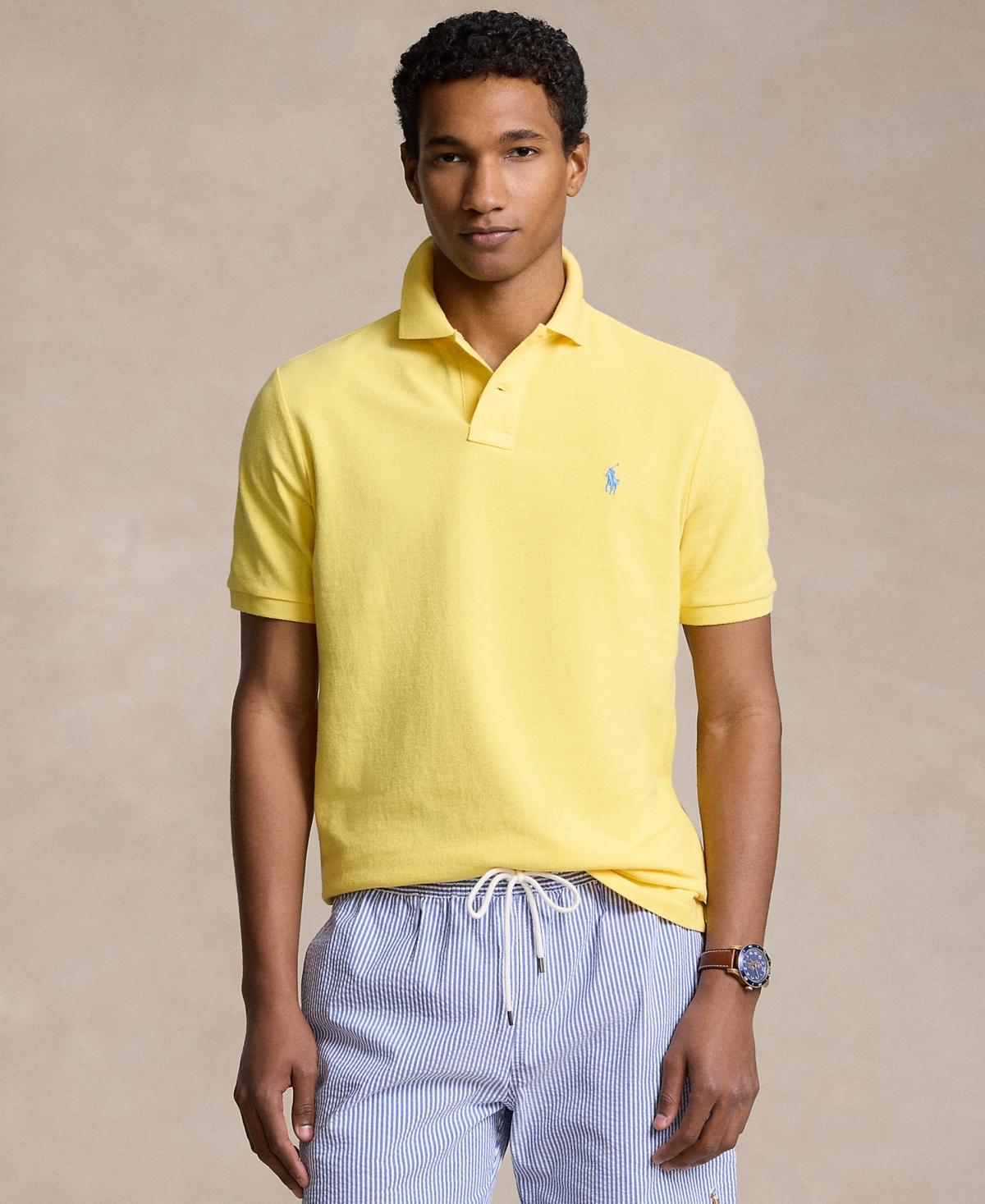 POLO RALPH LAUREN Men's Classic-fit Mesh Polo Shirt In Oasis Yellow Product Image