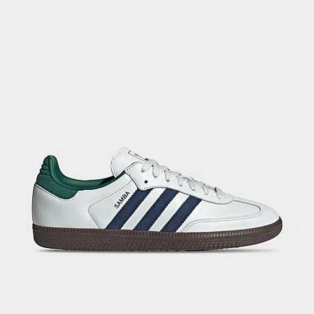 ADIDAS ORIGINALS Samba Og Leather Low-top Sneakers In Black/collegiate Green/green Product Image