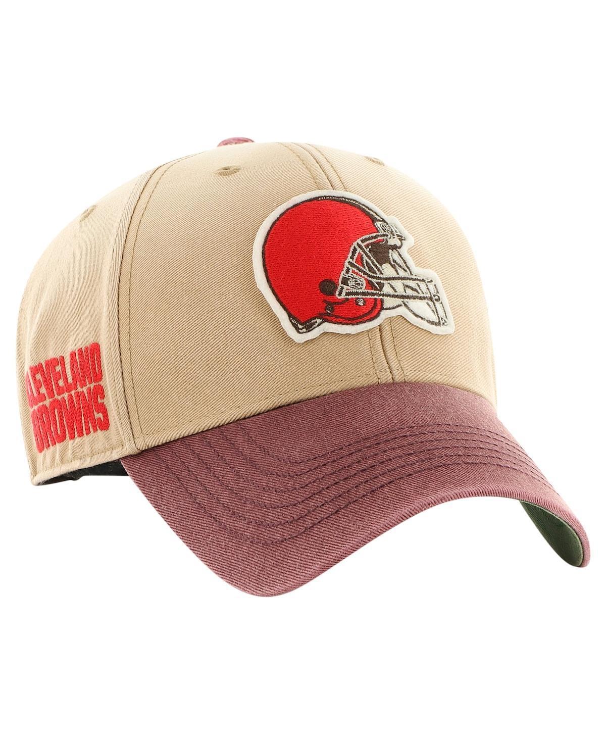 47 Brand Mens Khaki Cleveland Browns Dusted Sedgwick Mvp Adjustable Hat - Khaki, Brown Product Image