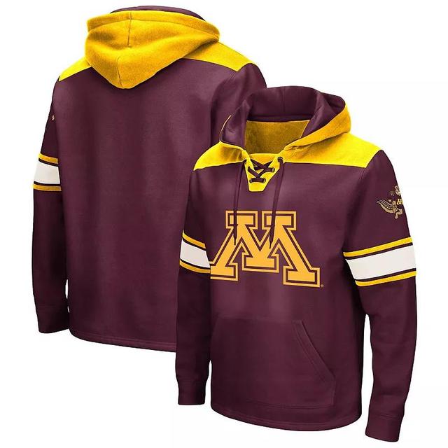 Mens Colosseum Maroon Minnesota Golden Gophers Big & Tall Hockey Lace-Up Pullover Hoodie Product Image