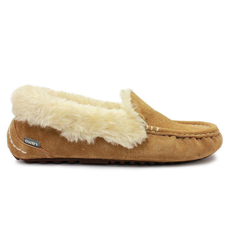 LAMO Aussie Womens Moccasin Slippers, Girls Brown Product Image