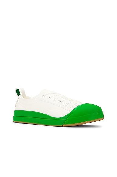 Bottega Veneta Vulcan Low Top Sneaker in Optic White & Parakeet - White. Size 44 (also in ). Product Image