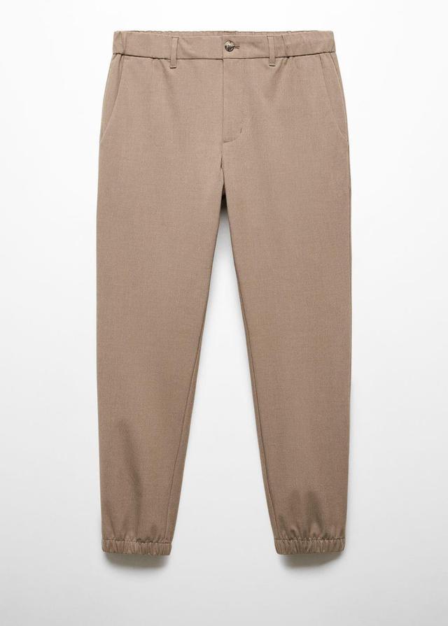 MANGO MAN - Slim-fit jogger trousers with drawstring beigeMen Product Image