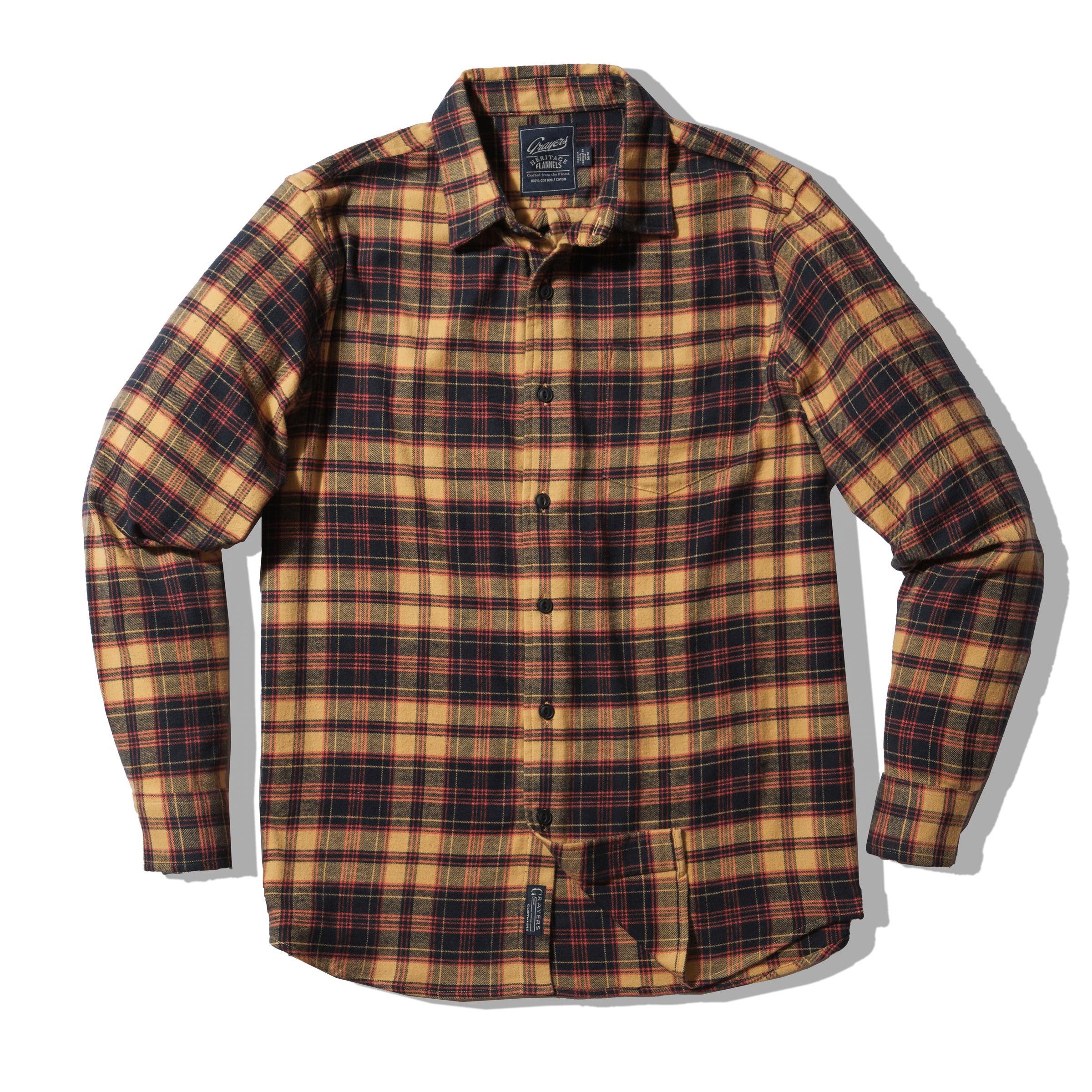 Shady Grove Stretch Flannel Shirt - Navy Red Ecru Product Image