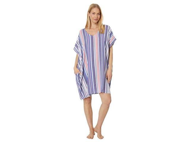 Tommy Bahama Short Sleeve Caftan Stripe) Women's Pajama Product Image