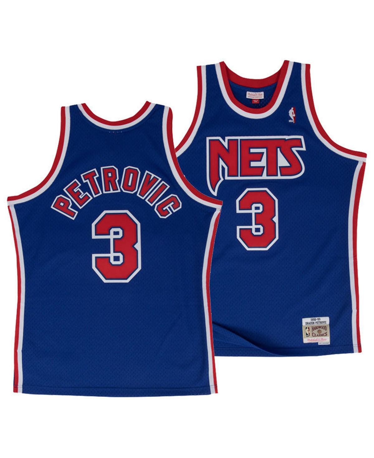 Mens Mitchell & Ness Drazen Petrovic Royal New Jersey Nets Hardwood Classics Swingman Jersey Product Image