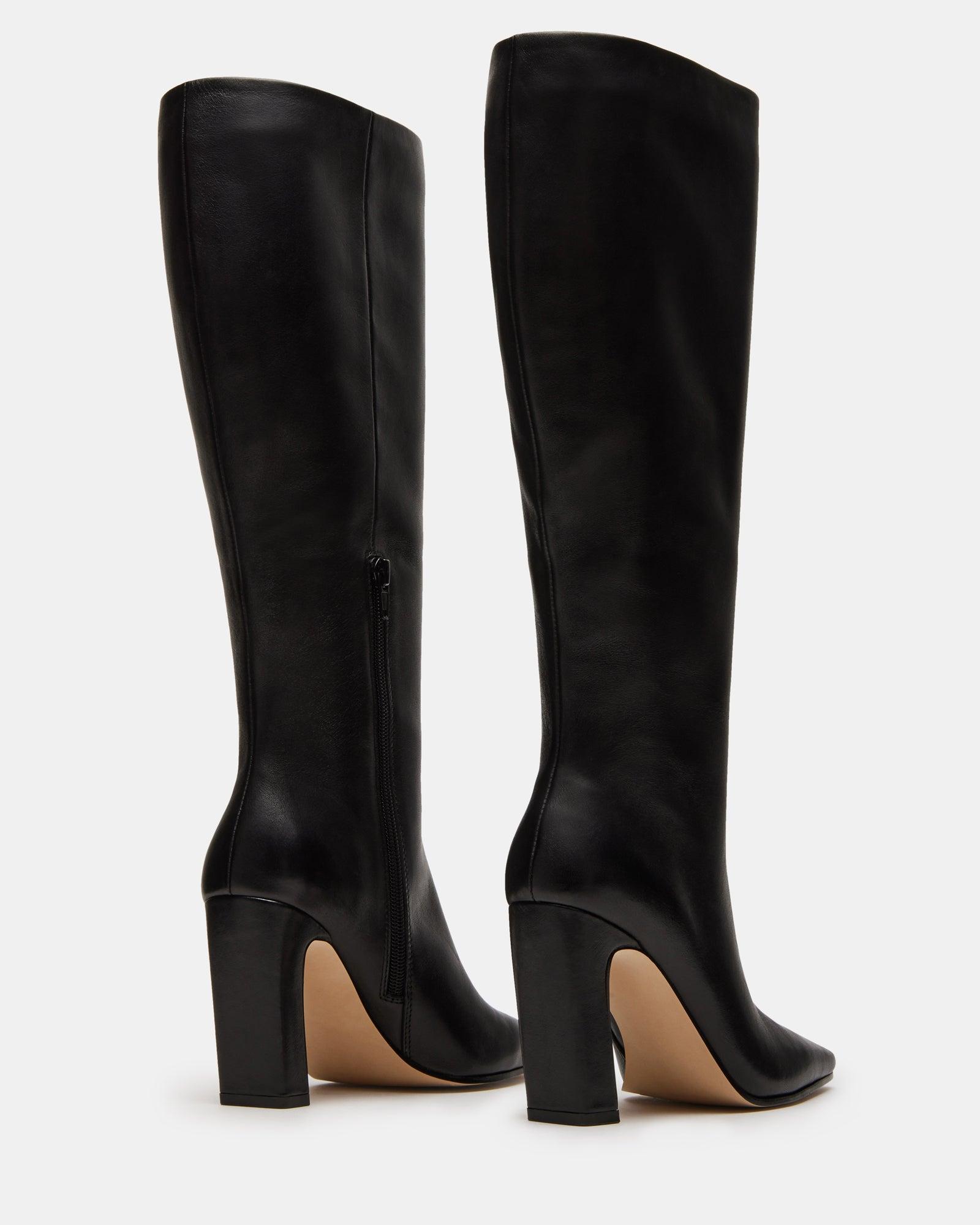 LIZETTE BLACK LEATHER WIDE CALF Female Product Image