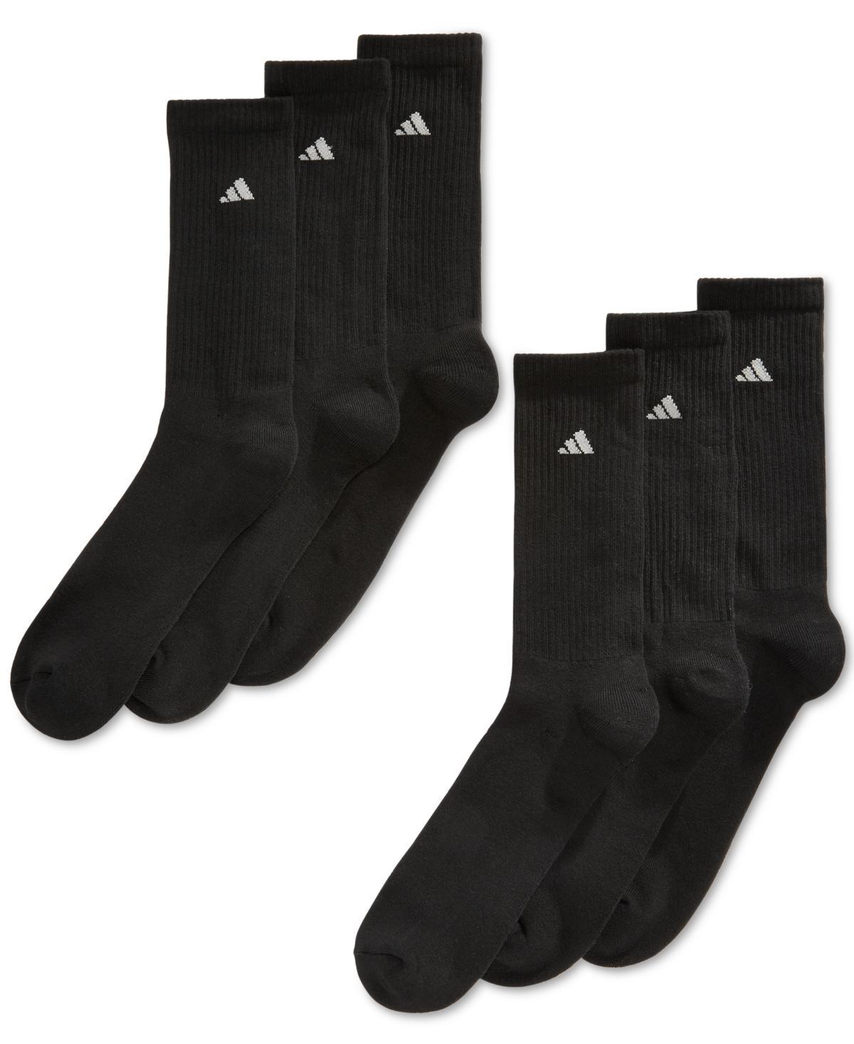 Big & Tall adidas 6-pack Athletic Cushioned Crew Socks, Mens Product Image