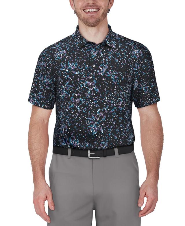 Pga Tour Mens Clustered Confetti Short Sleeve Performance Golf Polo Shirt Product Image