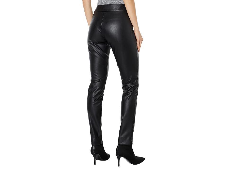 Krazy Larry Back Slit Pleather Pants Women's Clothing Product Image