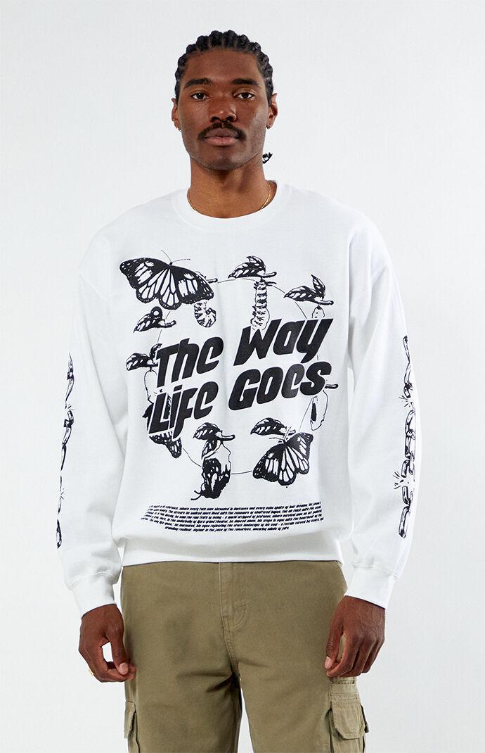 Men's The Way Life Goes Crew Neck Sweatshirt Product Image