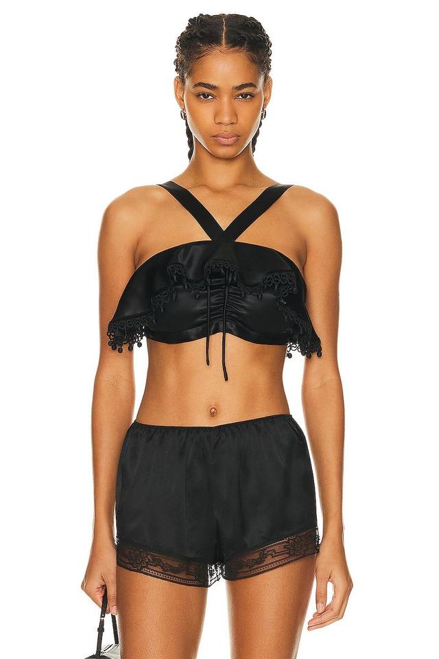 BODE Ruffle Bra Top Black. (also in L, S, XS). Product Image