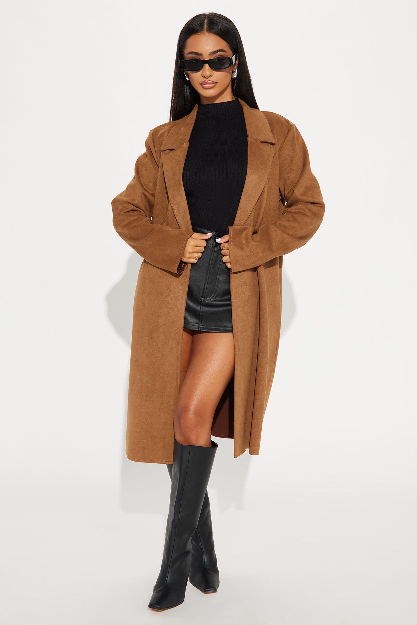 Taylor Suede Trench - Camel Product Image