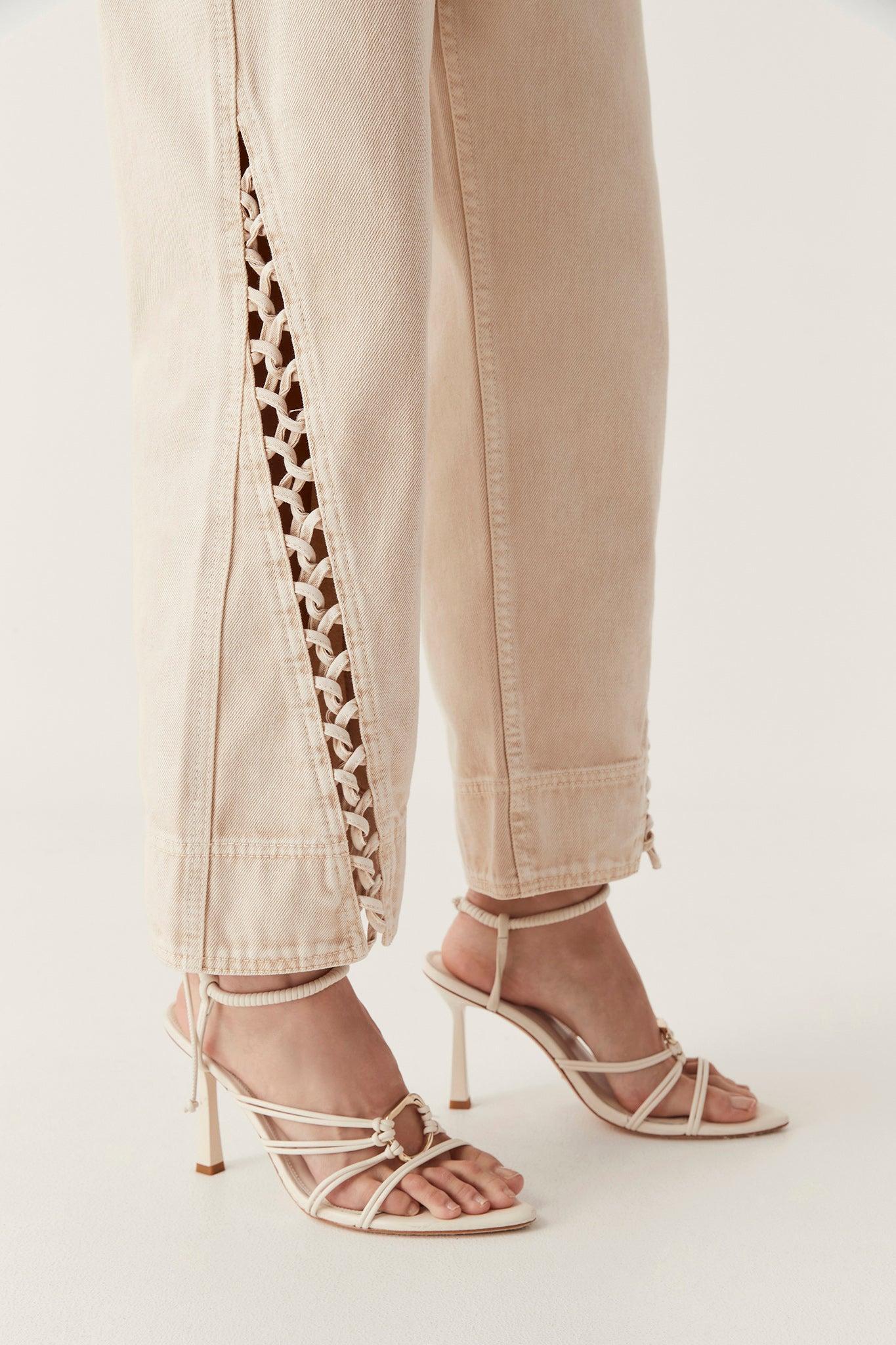 Effie Braided Denim Jeans Product Image