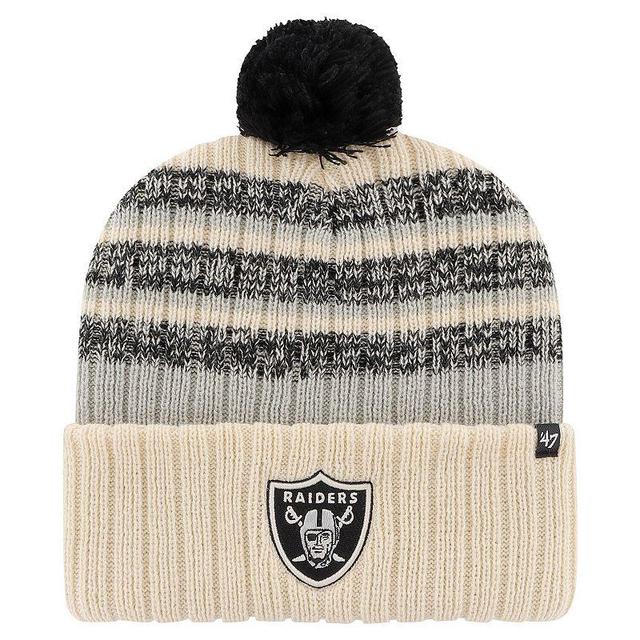 Mens 47 Natural Las Vegas Raiders Tavern Cuffed Knit Hat with Pom Product Image