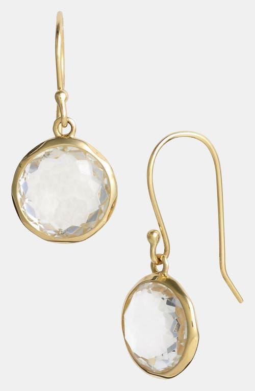 Womens Lollipop 18K Yellow Gold & Clear Quartz Mini Drop Earrings Product Image