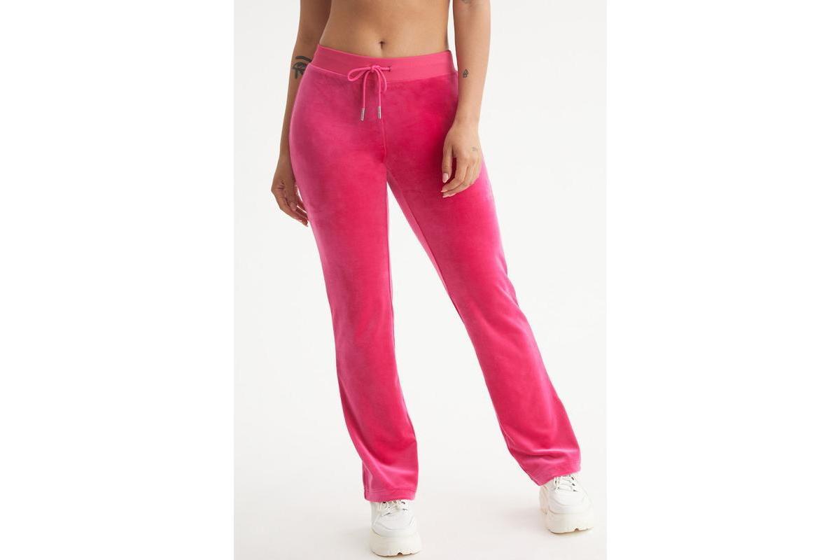 Juicy Couture Womens OG Big Bling Velour Track Pants Product Image