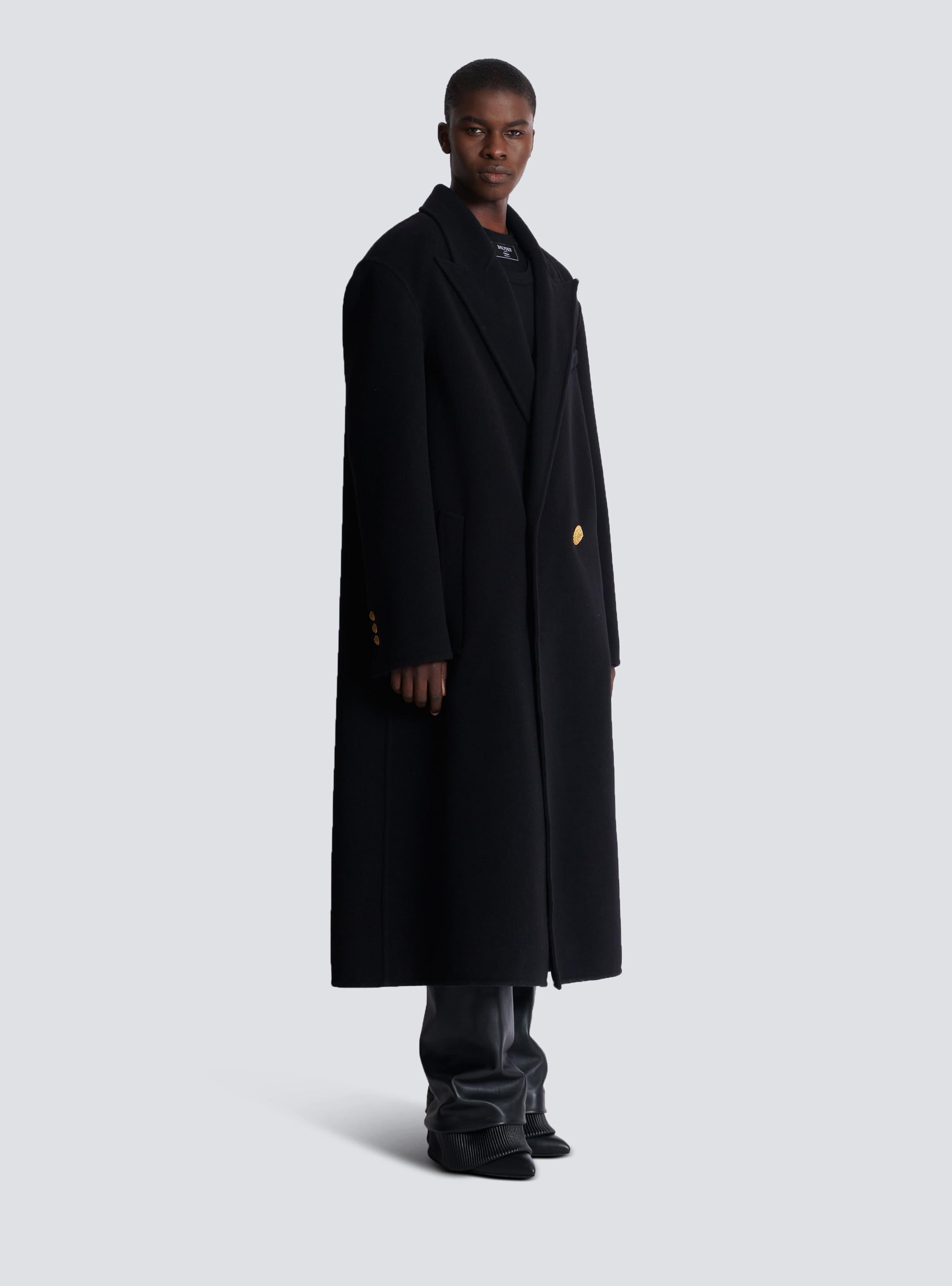 Long coat in double-faced wool Product Image