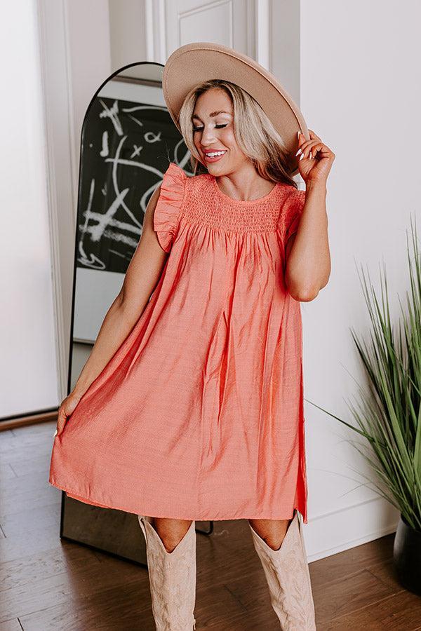 Saltwater Sunrise Shift Dress In Peach Product Image