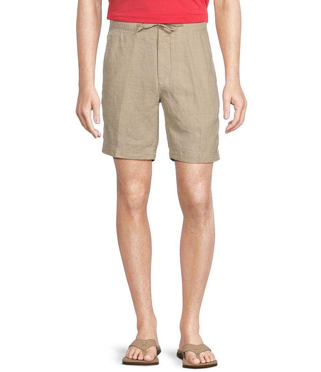 Cremieux Blue Label Tahiti Collection Undyed Linen-Cotton 8#double; Inseam Jogger Shorts Product Image