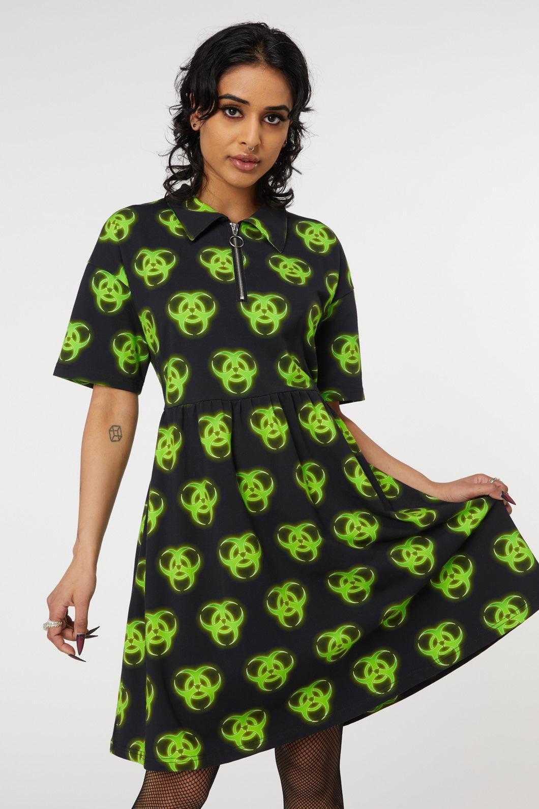 Biohazard Print Smock Dress Product Image